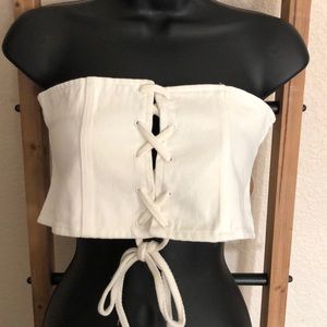 🔥🔥NWT Jean crop top